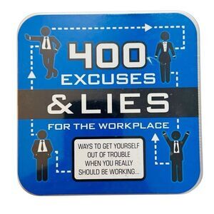 400 Excuses & Lies For The Workplace - Fun /Joke Box Set -NEW